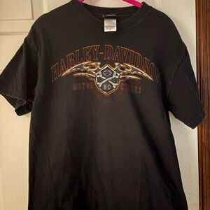 Vintage Harley-Davidson Black and Orange Short Sleeve Tee